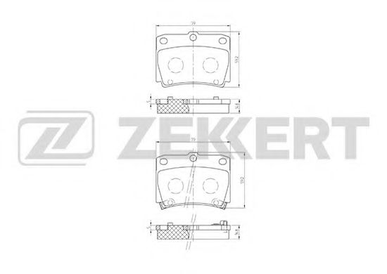 Тормозные колодки zekkert BS-1637