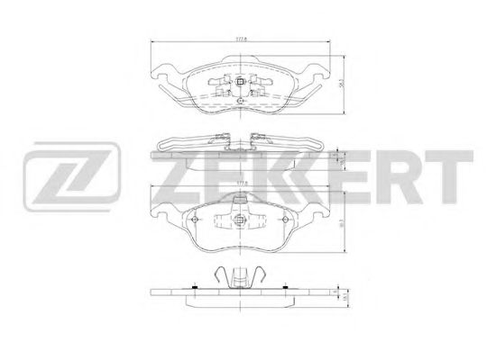 Тормозные колодки zekkert BS-1661