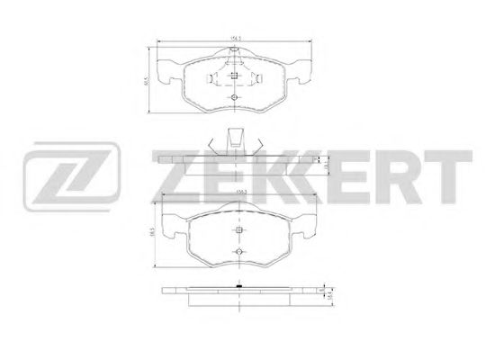 Тормозные колодки zekkert BS-1671