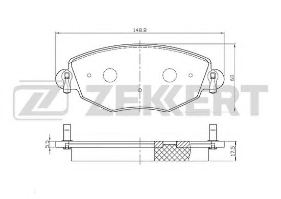 Тормозные колодки zekkert BS-1673
