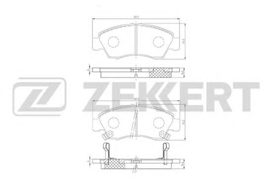 Тормозные колодки zekkert BS-1717