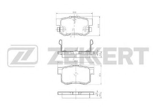 Тормозные колодки zekkert BS-1720