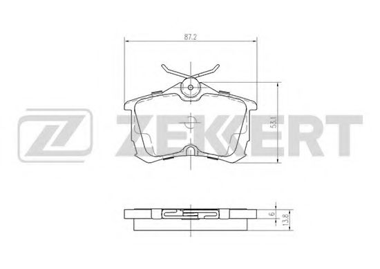 Тормозные колодки zekkert BS-1736