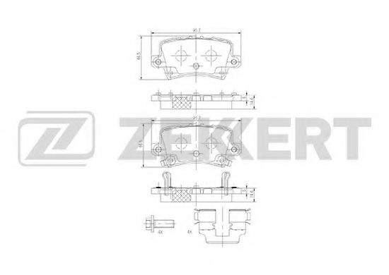 Тормозные колодки zekkert BS-1749
