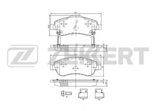 Тормозные колодки zekkert BS-1753