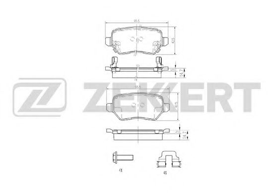 Тормозные колодки zekkert BS-1761