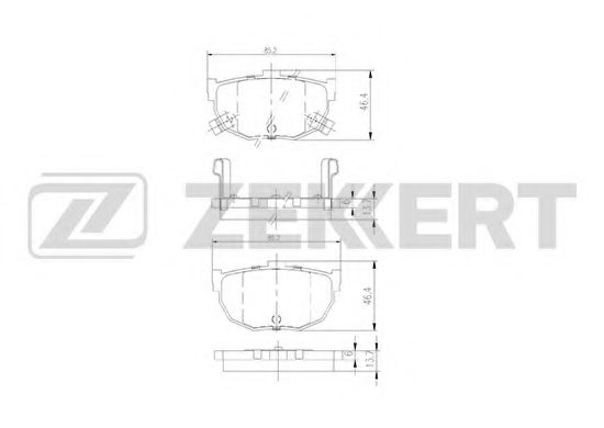 Тормозные колодки zekkert BS-1766