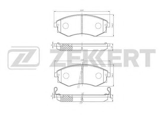 Тормозные колодки zekkert BS-1767