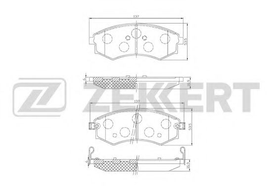 Тормозные колодки zekkert BS-1774