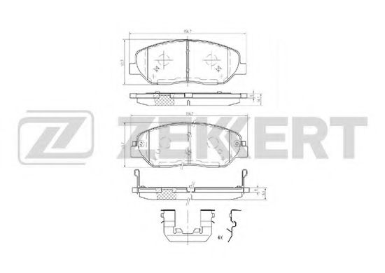 Тормозные колодки zekkert BS-1777