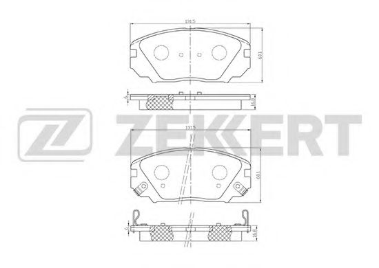 Тормозные колодки zekkert BS-1780