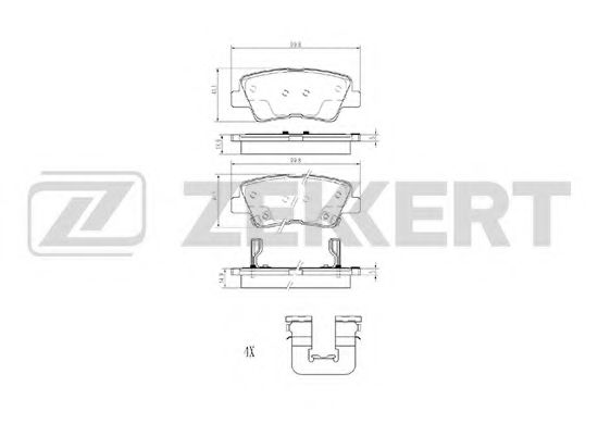 Тормозные колодки zekkert BS-1781