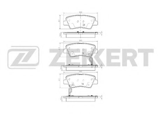 Тормозные колодки zekkert BS-1788
