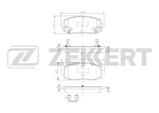 Тормозные колодки zekkert BS-1790