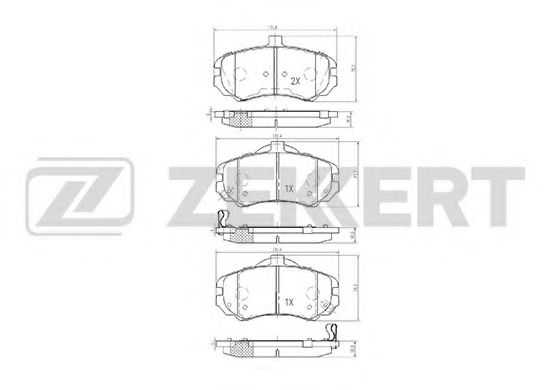 Тормозные колодки zekkert BS-1797