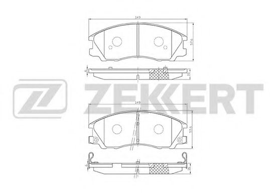 Тормозные колодки zekkert BS-1808