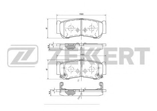 Тормозные колодки zekkert BS-1810