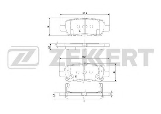 Тормозные колодки zekkert BS-1823