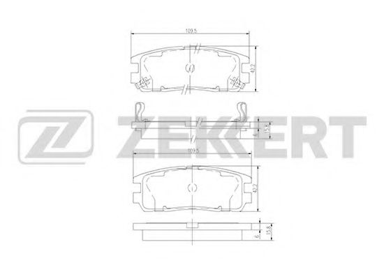 Тормозные колодки zekkert BS-1853