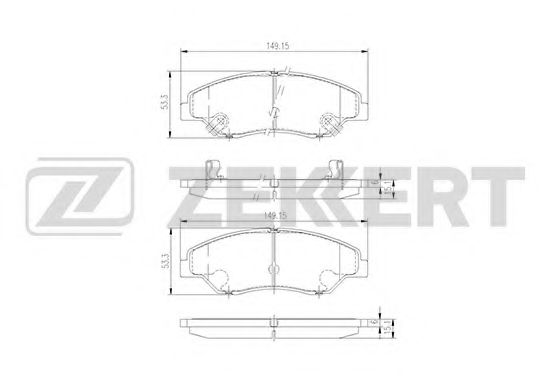 Тормозные колодки zekkert BS-1902