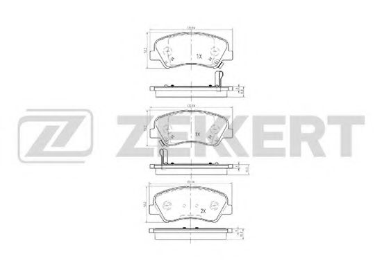 Тормозные колодки zekkert BS-1910