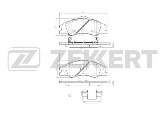 Тормозные колодки zekkert BS-1922