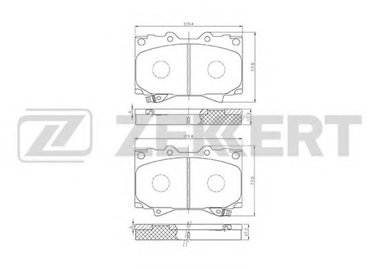 Тормозные колодки zekkert BS-1985