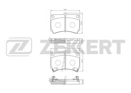 Тормозные колодки zekkert BS-2030