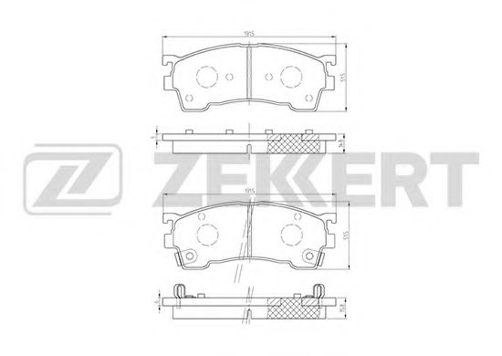Тормозные колодки zekkert BS-2036