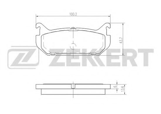 Тормозные колодки zekkert BS-2037