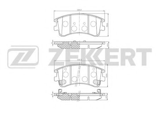 Тормозные колодки zekkert BS-2064
