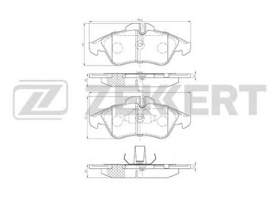 Тормозные колодки zekkert BS-2123