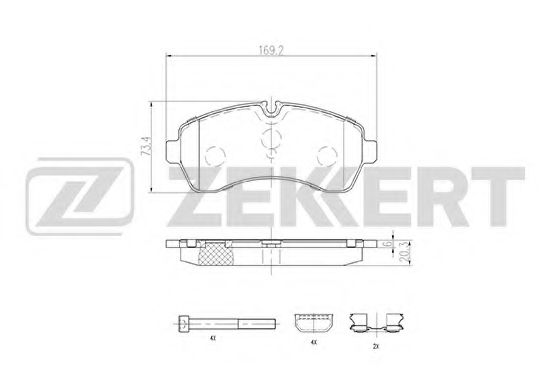 Тормозные колодки zekkert BS-2184
