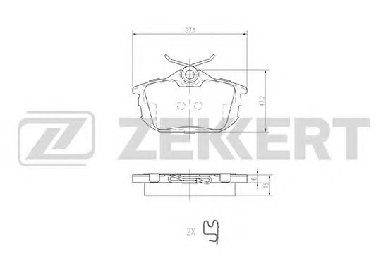 Тормозные колодки zekkert BS-2226