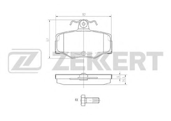 Тормозные колодки zekkert BS-2272