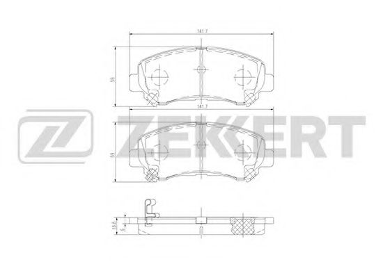 Тормозные колодки zekkert BS-2296