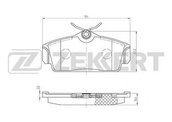 Тормозные колодки zekkert BS-2313