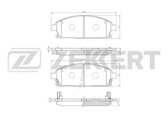 Тормозные колодки zekkert BS-2316