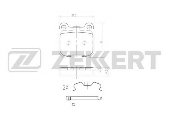 Тормозные колодки zekkert BS-2356