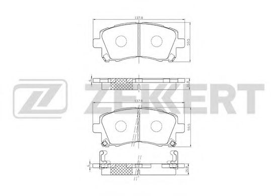 Тормозные колодки zekkert BS-2580