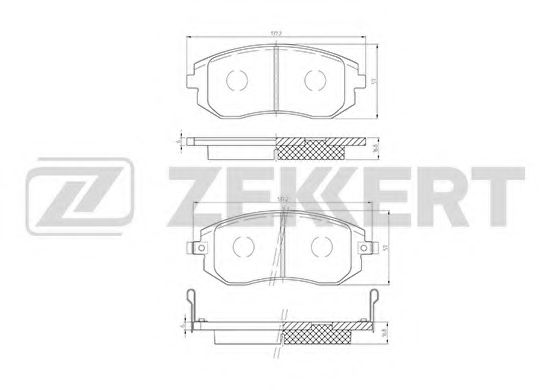 Тормозные колодки zekkert BS-2585