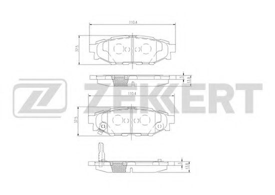 Тормозные колодки zekkert BS-2592