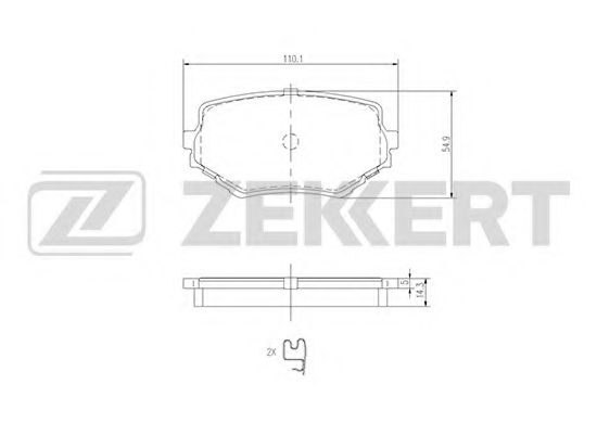 Тормозные колодки zekkert BS-2612