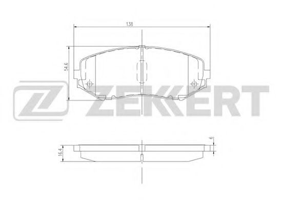 Тормозные колодки zekkert BS-2620