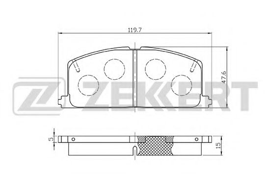 Тормозные колодки zekkert BS-2624