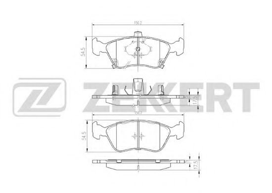 Тормозные колодки zekkert BS-2692