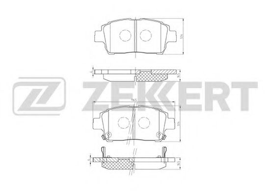 Тормозные колодки zekkert BS-2695
