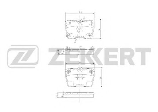 Тормозные колодки zekkert BS-2702