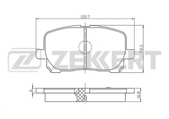 Тормозные колодки zekkert BS-2704