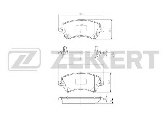 Тормозные колодки zekkert BS-2707
